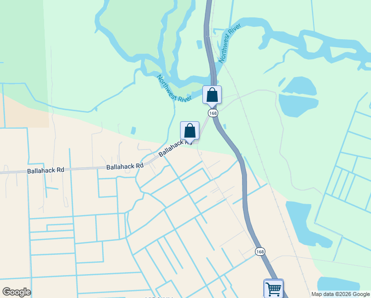 map of restaurants, bars, coffee shops, grocery stores, and more near 4502 Old Battlefield Boulevard in Chesapeake