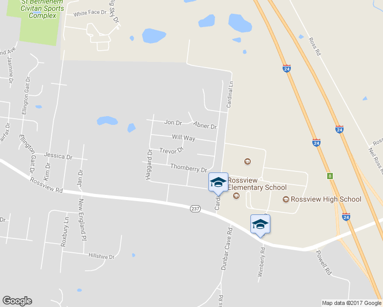 map of restaurants, bars, coffee shops, grocery stores, and more near 1112 Cindy Court in Clarksville