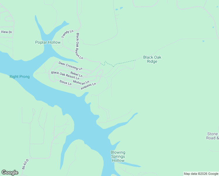 map of restaurants, bars, coffee shops, grocery stores, and more near Broken Arrow Road in Lampe