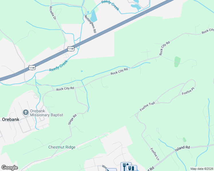 map of restaurants, bars, coffee shops, grocery stores, and more near 278 Rock City Road in Kingsport