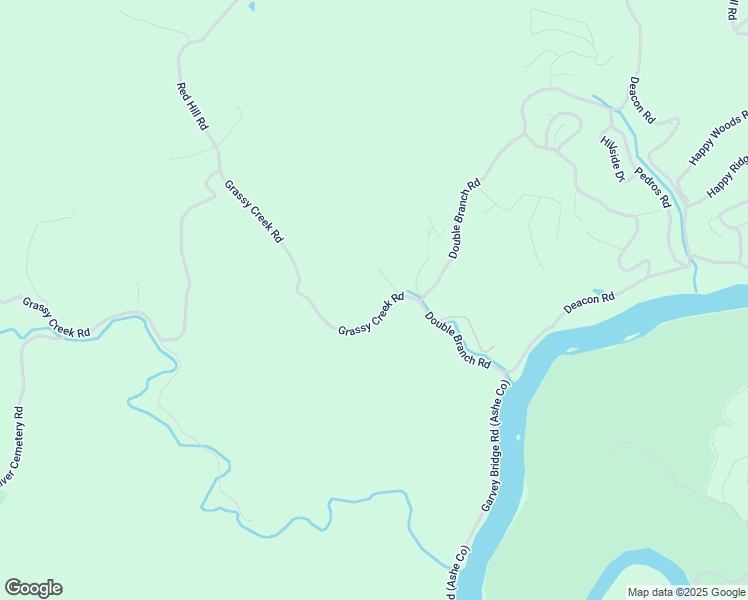 map of restaurants, bars, coffee shops, grocery stores, and more near Grassy Creek Road in Grassy Creek