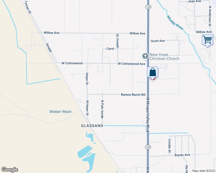 map of restaurants, bars, coffee shops, grocery stores, and more near 920 Ramos Ranch Road in Moapa Valley