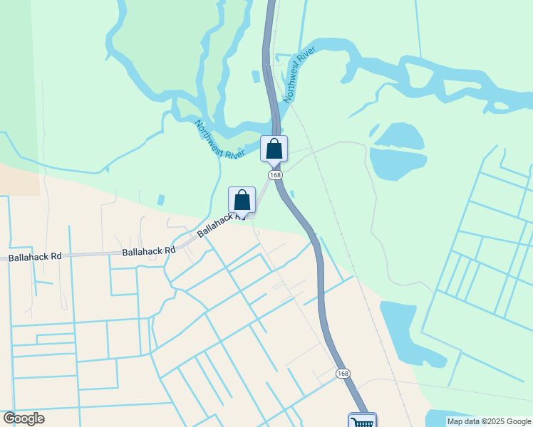 map of restaurants, bars, coffee shops, grocery stores, and more near 4443 Old Battlefield Boulevard in Chesapeake