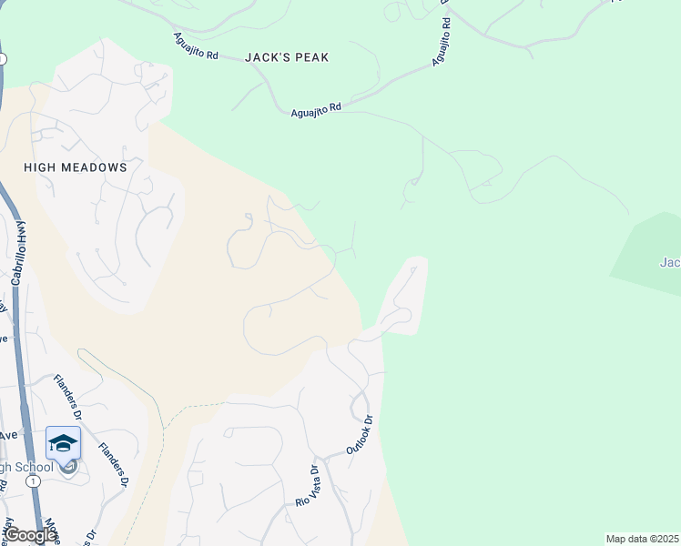 map of restaurants, bars, coffee shops, grocery stores, and more near 24875 Outlook Drive in Carmel-by-the-Sea