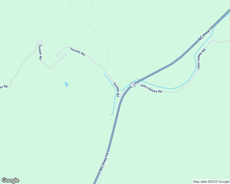 map of restaurants, bars, coffee shops, grocery stores, and more near 185 Sussex Road in Grassy Creek