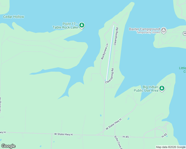 map of restaurants, bars, coffee shops, grocery stores, and more near 67 Northfork in Shell Knob