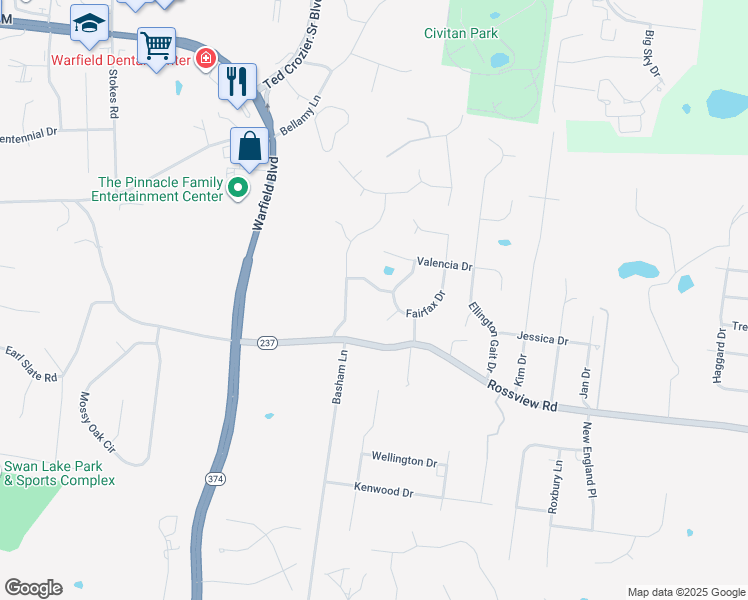 map of restaurants, bars, coffee shops, grocery stores, and more near 708 Mount Vernon Drive in Clarksville