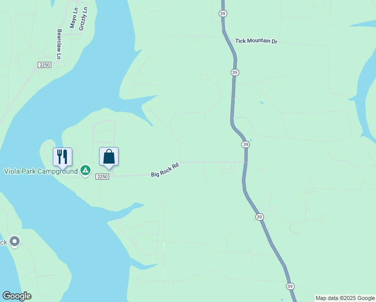map of restaurants, bars, coffee shops, grocery stores, and more near 25260 Farm Road 1266 in Shell Knob