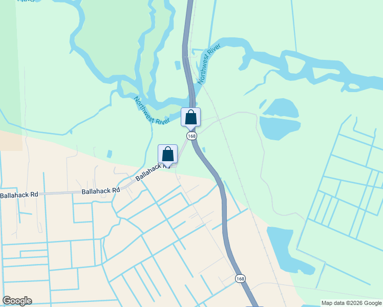 map of restaurants, bars, coffee shops, grocery stores, and more near 4443 Old Battlefield Boulevard in Chesapeake