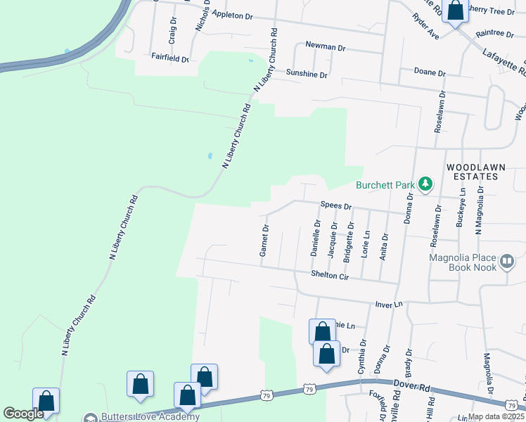 map of restaurants, bars, coffee shops, grocery stores, and more near 777 Spees Drive in Clarksville