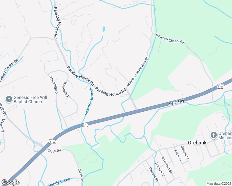 map of restaurants, bars, coffee shops, grocery stores, and more near 1021 Packing House Rd in Kingsport