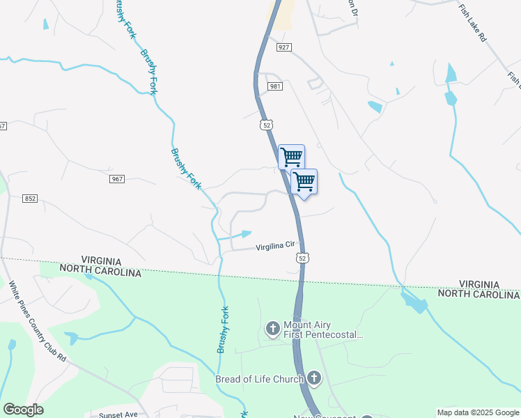 map of restaurants, bars, coffee shops, grocery stores, and more near Virgilina Circle in Cana