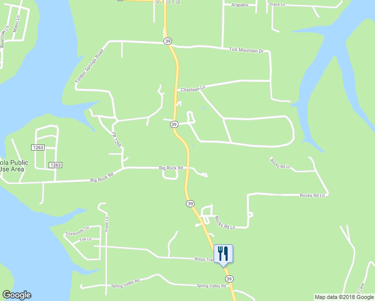 map of restaurants, bars, coffee shops, grocery stores, and more near 4931 Highway 39 in Shell Knob