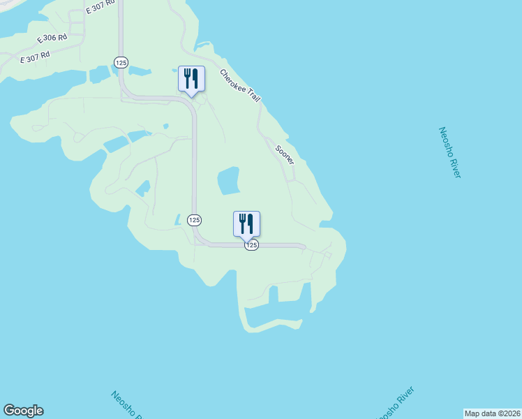 map of restaurants, bars, coffee shops, grocery stores, and more near 75200 South 125 Highway in Monkey Island