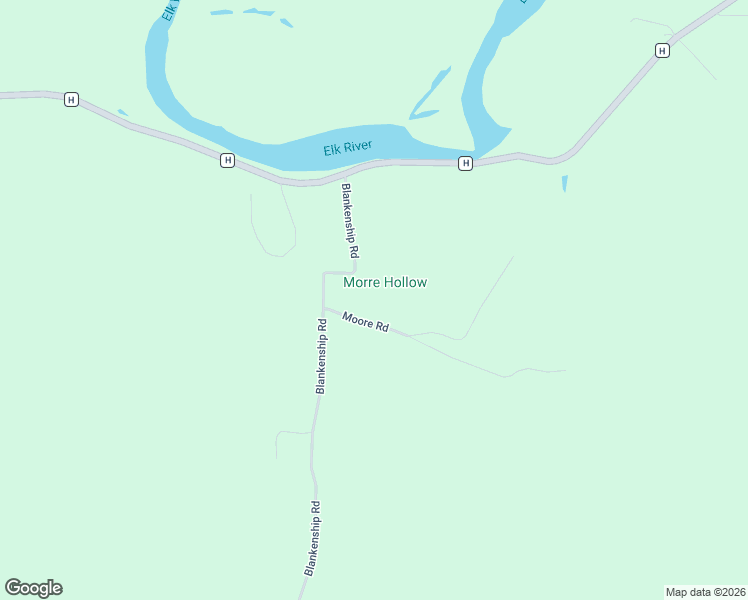 map of restaurants, bars, coffee shops, grocery stores, and more near Moore Road in Noel