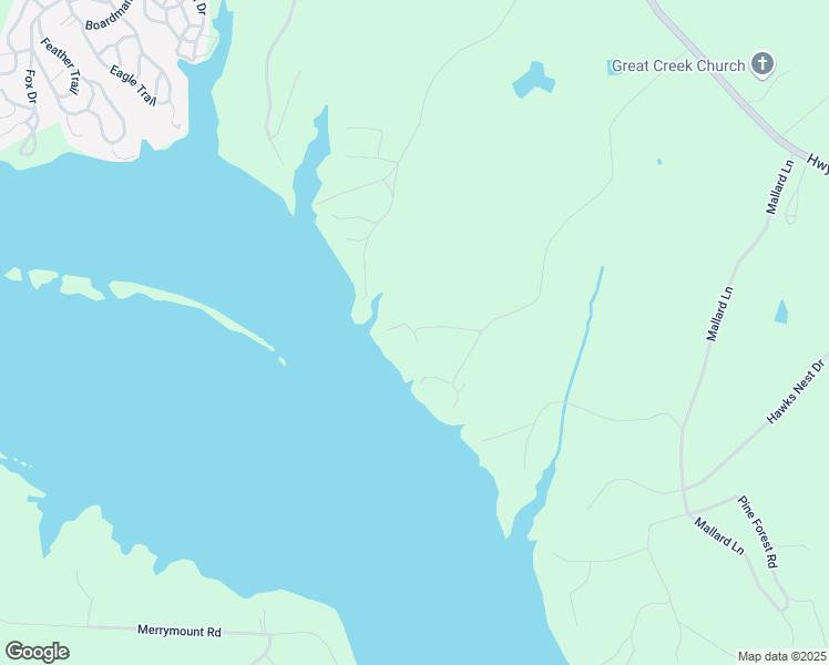 map of restaurants, bars, coffee shops, grocery stores, and more near 75 Cannon Ln in Bracey