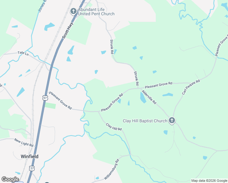 map of restaurants, bars, coffee shops, grocery stores, and more near 735 Pleasant Grove Road in Winfield