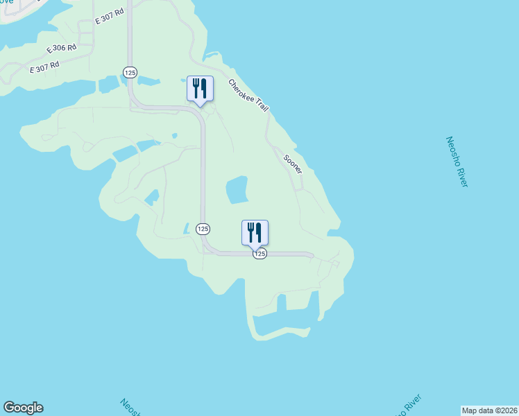 map of restaurants, bars, coffee shops, grocery stores, and more near 75200 South 125 Highway in Monkey Island
