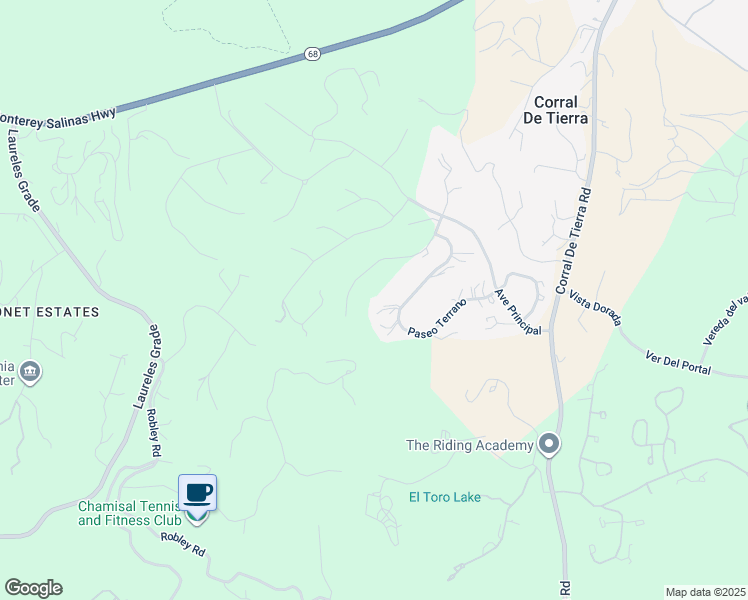 map of restaurants, bars, coffee shops, grocery stores, and more near 13500 Paseo Terrano in Salinas