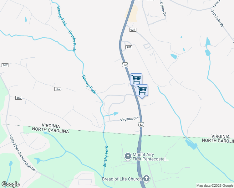 map of restaurants, bars, coffee shops, grocery stores, and more near Virgilina Circle in Cana