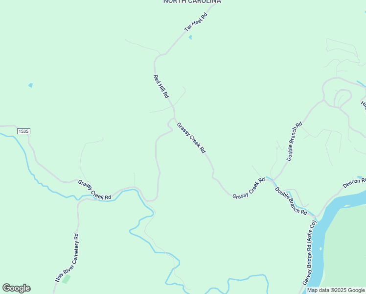 map of restaurants, bars, coffee shops, grocery stores, and more near Grassy Creek Road in Grassy Creek