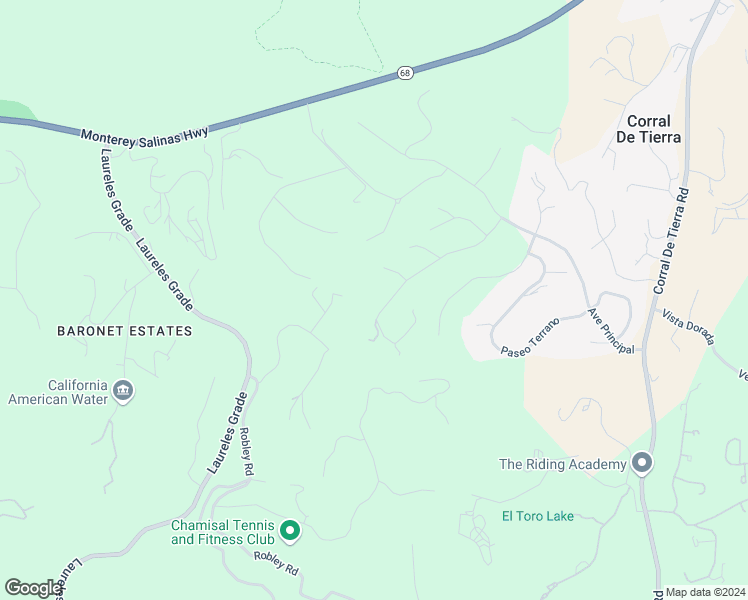 map of restaurants, bars, coffee shops, grocery stores, and more near 13045 Paseo Barranco in Salinas