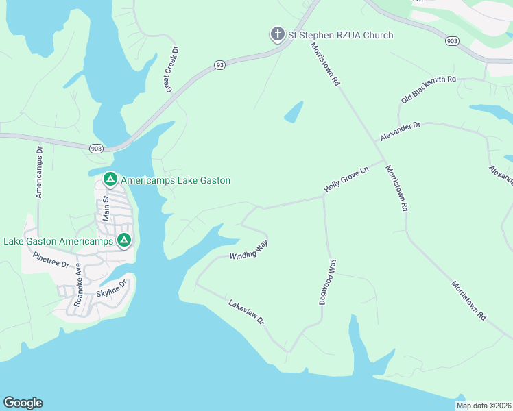 map of restaurants, bars, coffee shops, grocery stores, and more near 501 Holly Grove Lane in Bracey