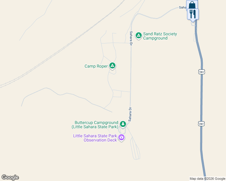 map of restaurants, bars, coffee shops, grocery stores, and more near 131 William Avenue in Waynoka