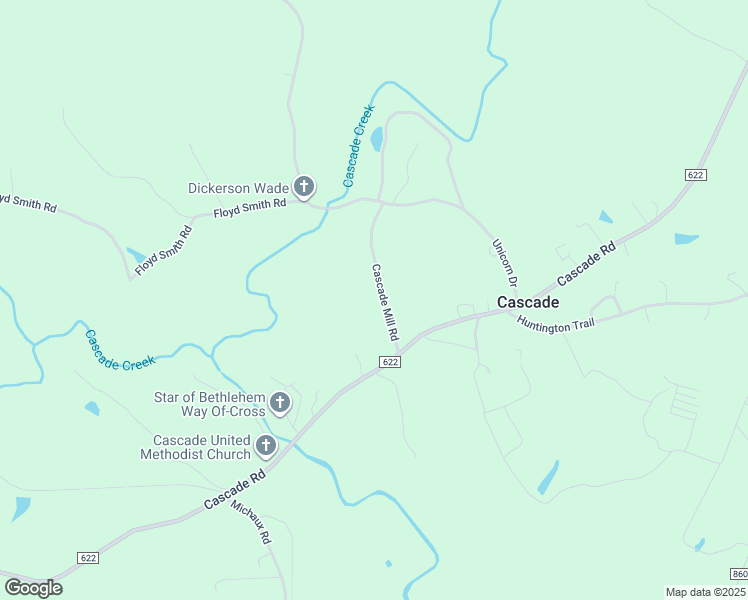 map of restaurants, bars, coffee shops, grocery stores, and more near 6470 Cascade Mill Road in Cascade