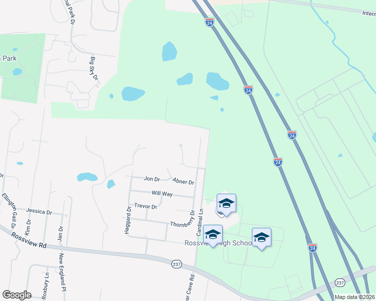 map of restaurants, bars, coffee shops, grocery stores, and more near 1107 Lucas Wayne Drive in Clarksville