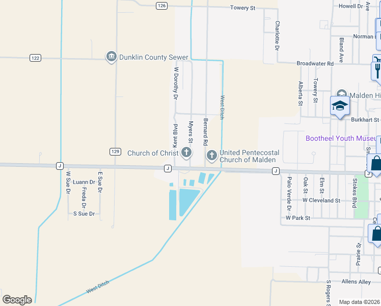 map of restaurants, bars, coffee shops, grocery stores, and more near 654 Myers Street in Malden
