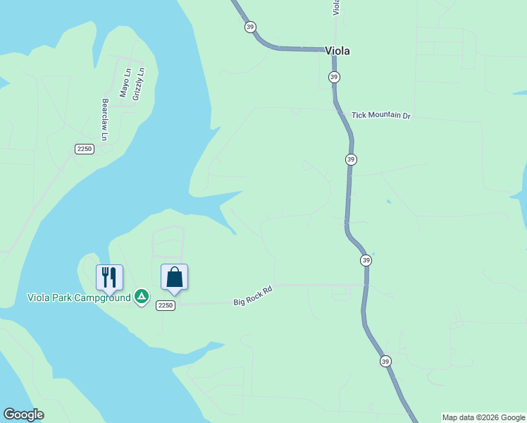 map of restaurants, bars, coffee shops, grocery stores, and more near 25067 Farm Road 1266 in Shell Knob