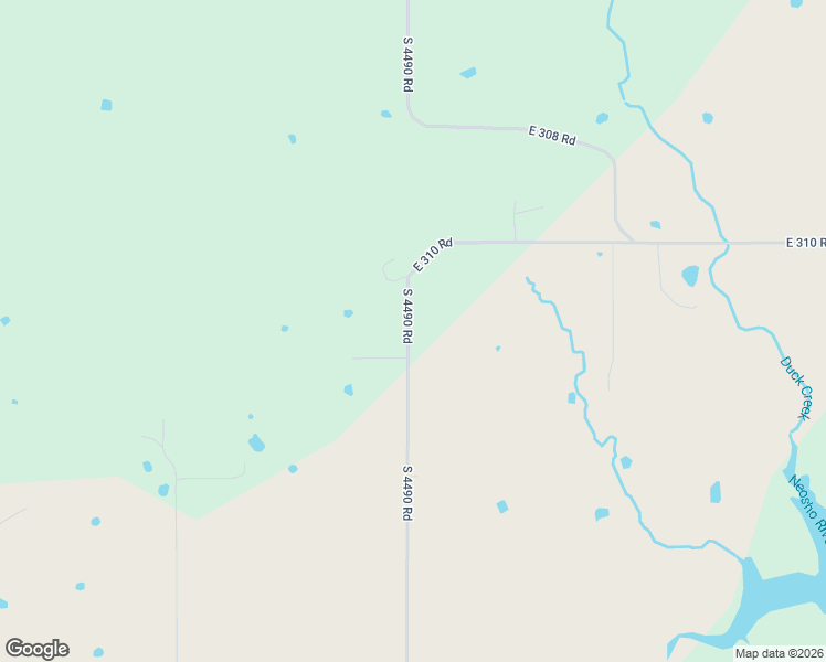 map of restaurants, bars, coffee shops, grocery stores, and more near 31138 South 4490 Road in Vinita