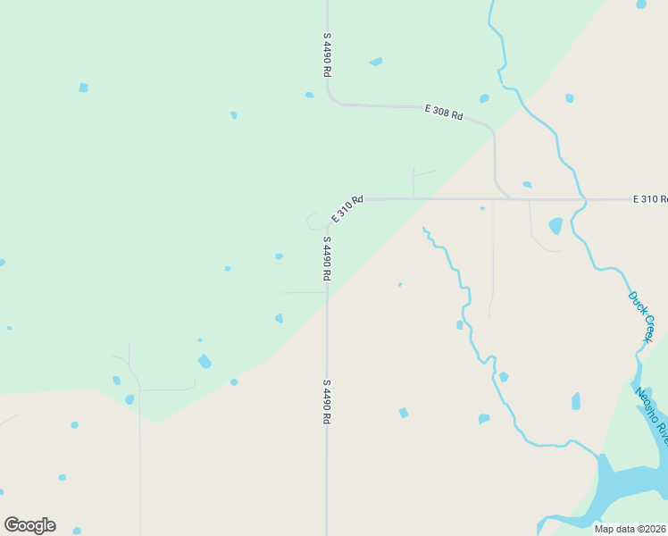 map of restaurants, bars, coffee shops, grocery stores, and more near 31138 South 4490 Road in Vinita