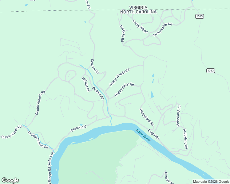 map of restaurants, bars, coffee shops, grocery stores, and more near 89 Happy Bird Drive in Grassy Creek