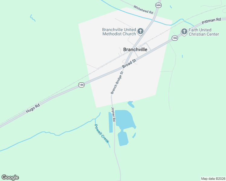 map of restaurants, bars, coffee shops, grocery stores, and more near 33309 Branch Bridge Road in Branchville