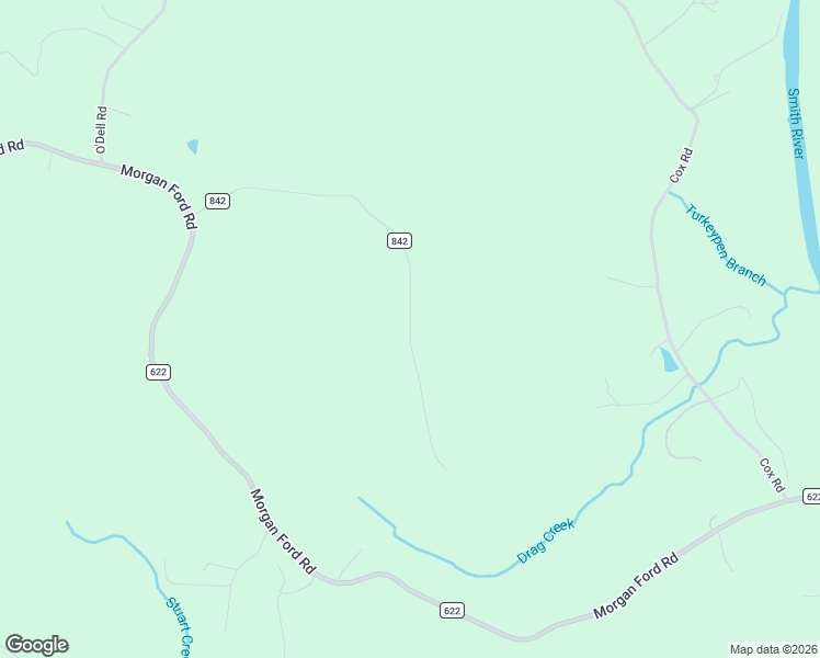 map of restaurants, bars, coffee shops, grocery stores, and more near County Road 842 in Henry County