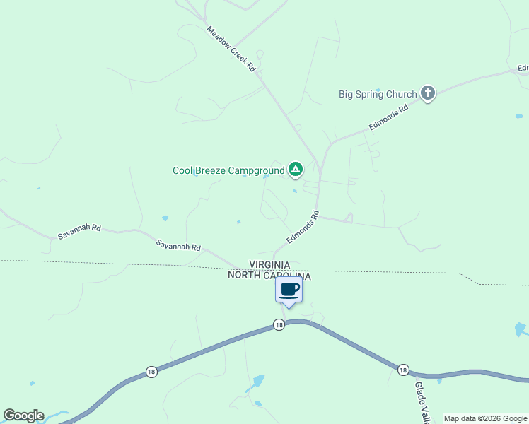 map of restaurants, bars, coffee shops, grocery stores, and more near 2330 Edmonds Road in Galax