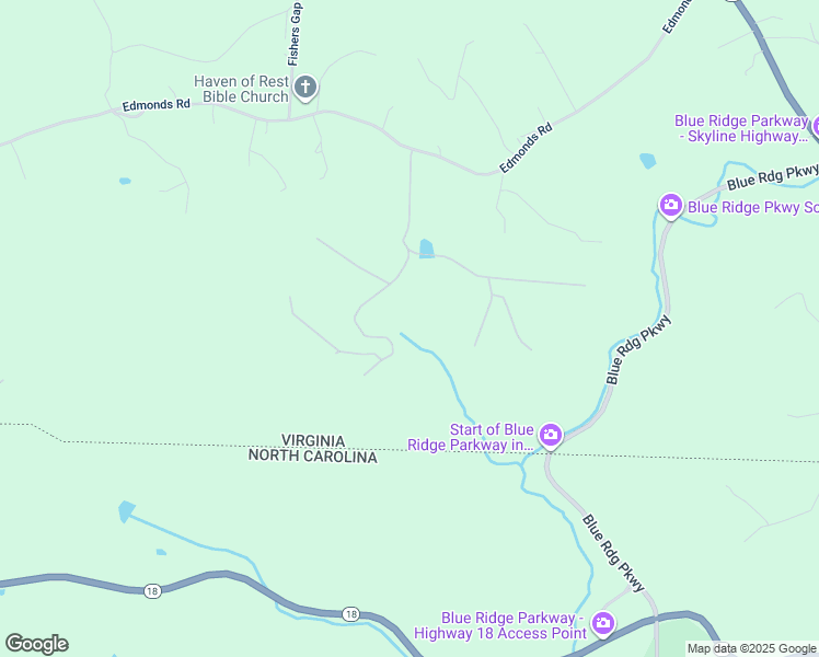 map of restaurants, bars, coffee shops, grocery stores, and more near 849 Edmonds Road in Galax