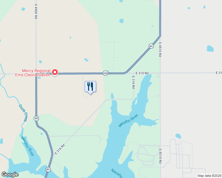 map of restaurants, bars, coffee shops, grocery stores, and more near 450677 State Highway 85 in Afton