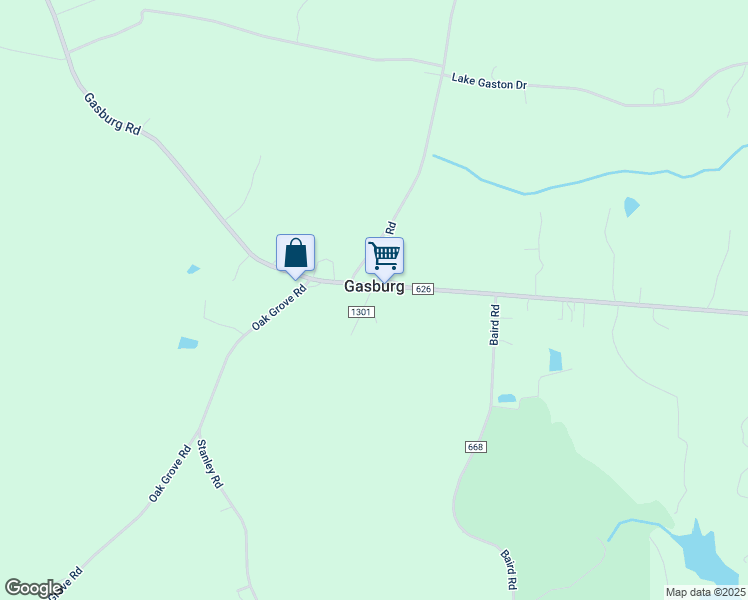 map of restaurants, bars, coffee shops, grocery stores, and more near 35 Mill Road in Gasburg