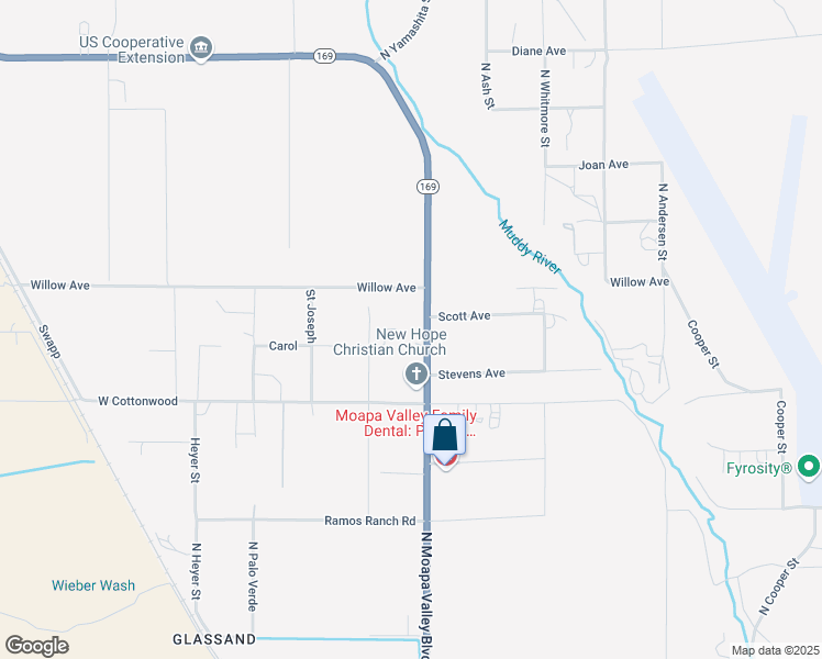 map of restaurants, bars, coffee shops, grocery stores, and more near 1425 North Moapa Valley Boulevard in Moapa Valley