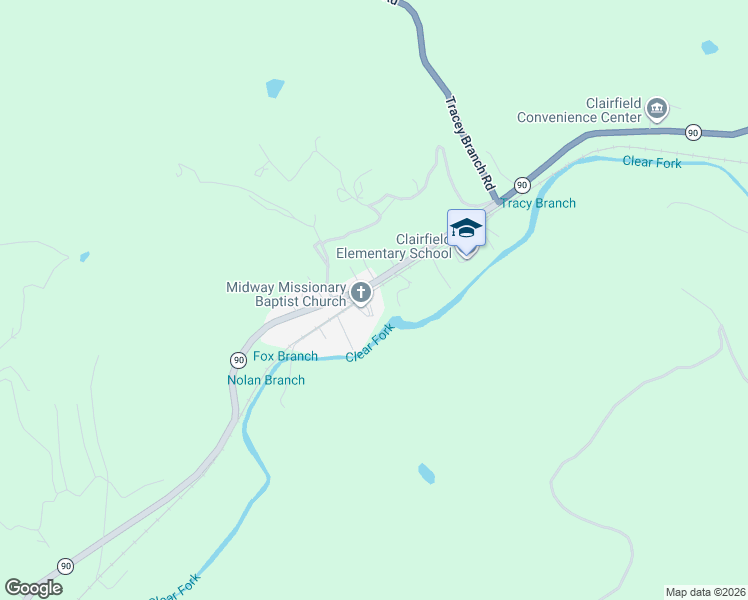 map of restaurants, bars, coffee shops, grocery stores, and more near 6213 Tennessee 90 in Clairfield