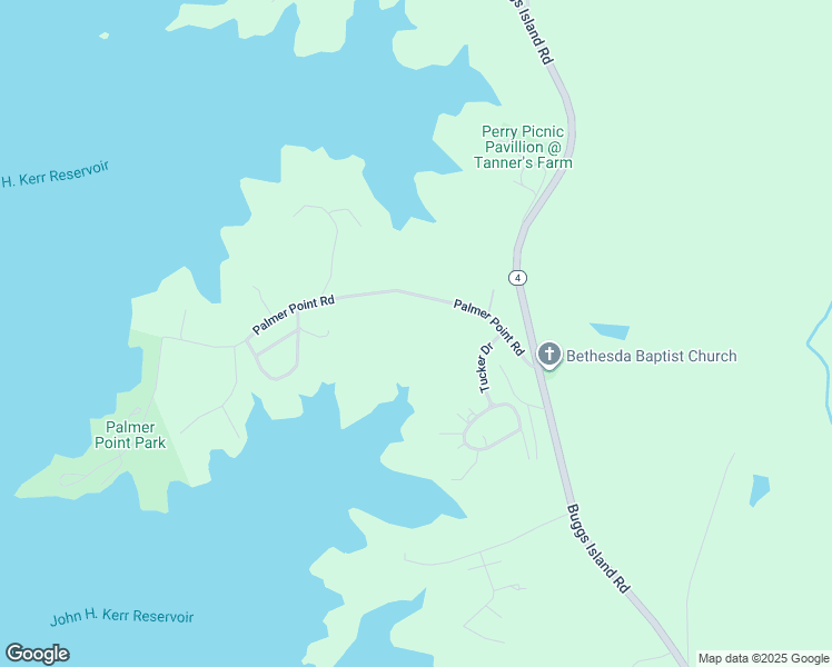 map of restaurants, bars, coffee shops, grocery stores, and more near 274 Palmer Point Road in Boydton