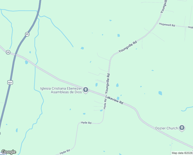 map of restaurants, bars, coffee shops, grocery stores, and more near 4924 Youngville Road in Springfield