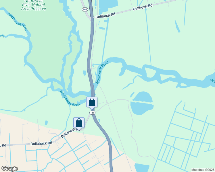 map of restaurants, bars, coffee shops, grocery stores, and more near 114 Station Road in Chesapeake