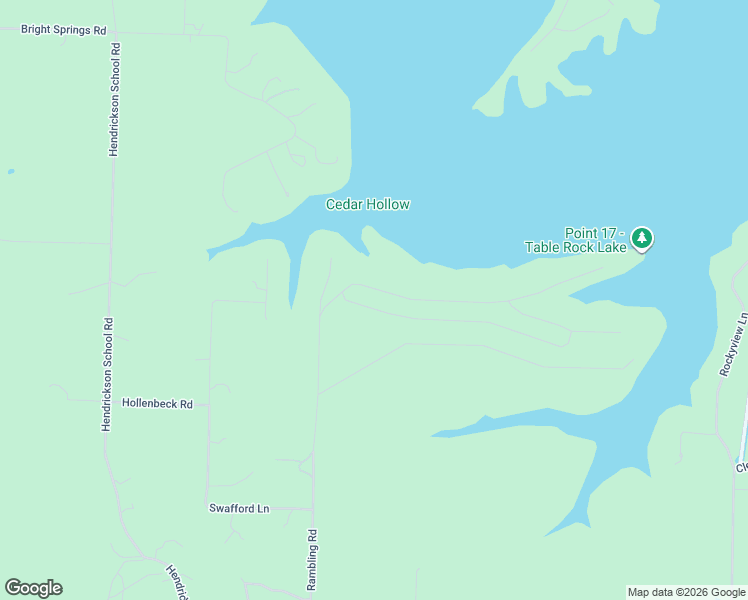 map of restaurants, bars, coffee shops, grocery stores, and more near Rambling Road in Shell Knob