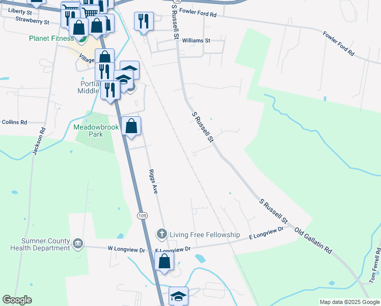 map of restaurants, bars, coffee shops, grocery stores, and more near 114 Emily Lane in Portland