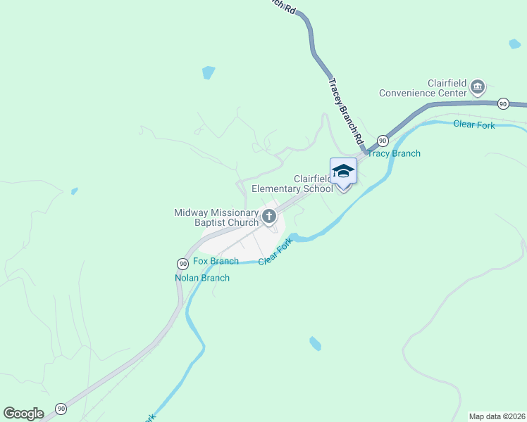 map of restaurants, bars, coffee shops, grocery stores, and more near 6213 Tennessee 90 in Clairfield