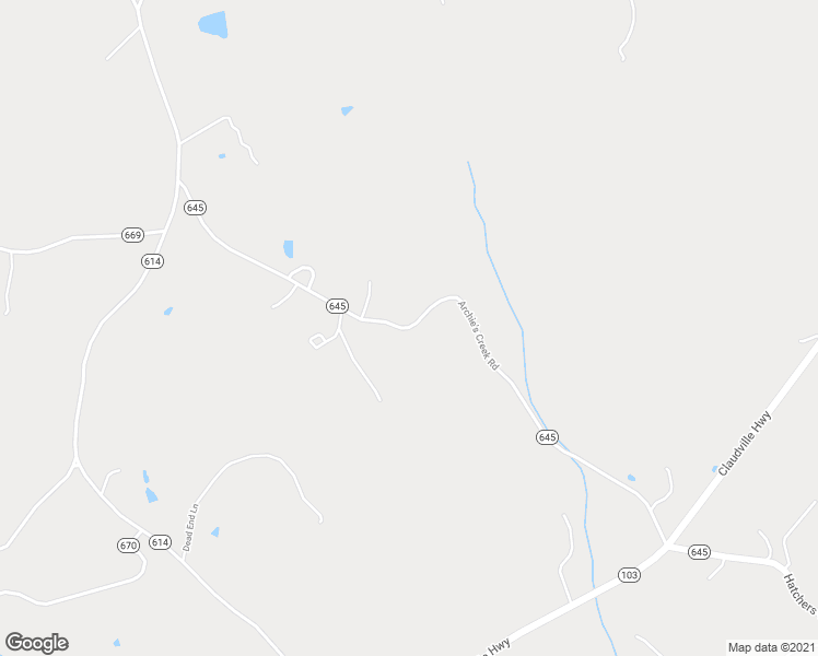 map of restaurants, bars, coffee shops, grocery stores, and more near Archie's Creek Road in Patrick County